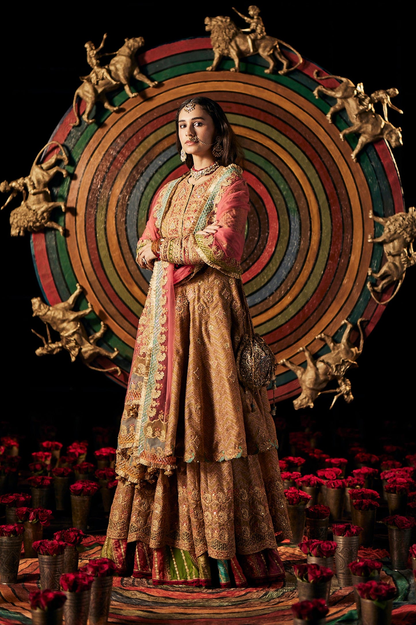 Mustard Double Layer Sharara Set