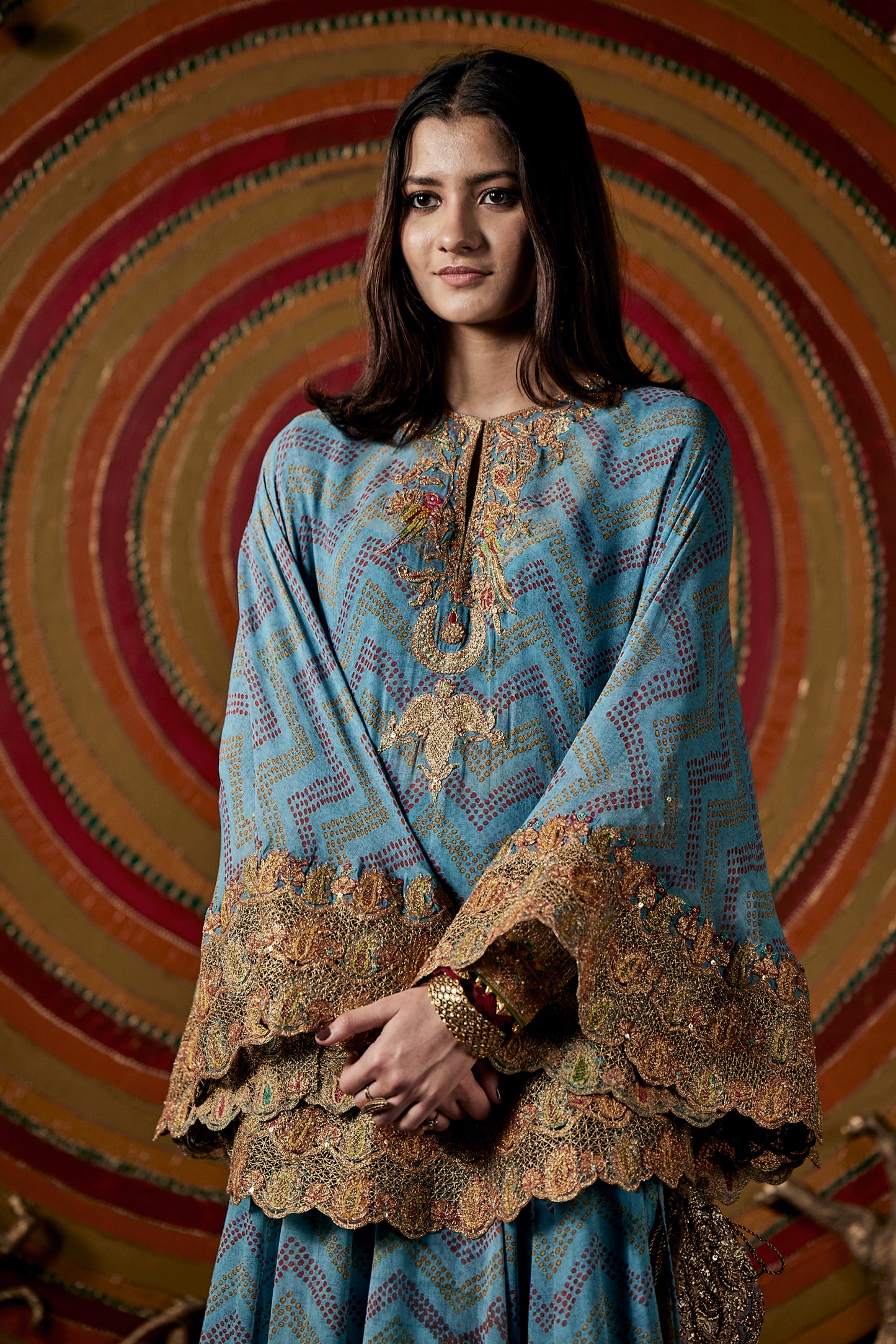 Turquoise Capelet & Sharara