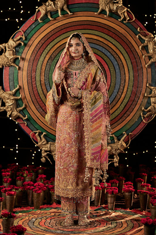 Earthy Pink Tulle Kurta