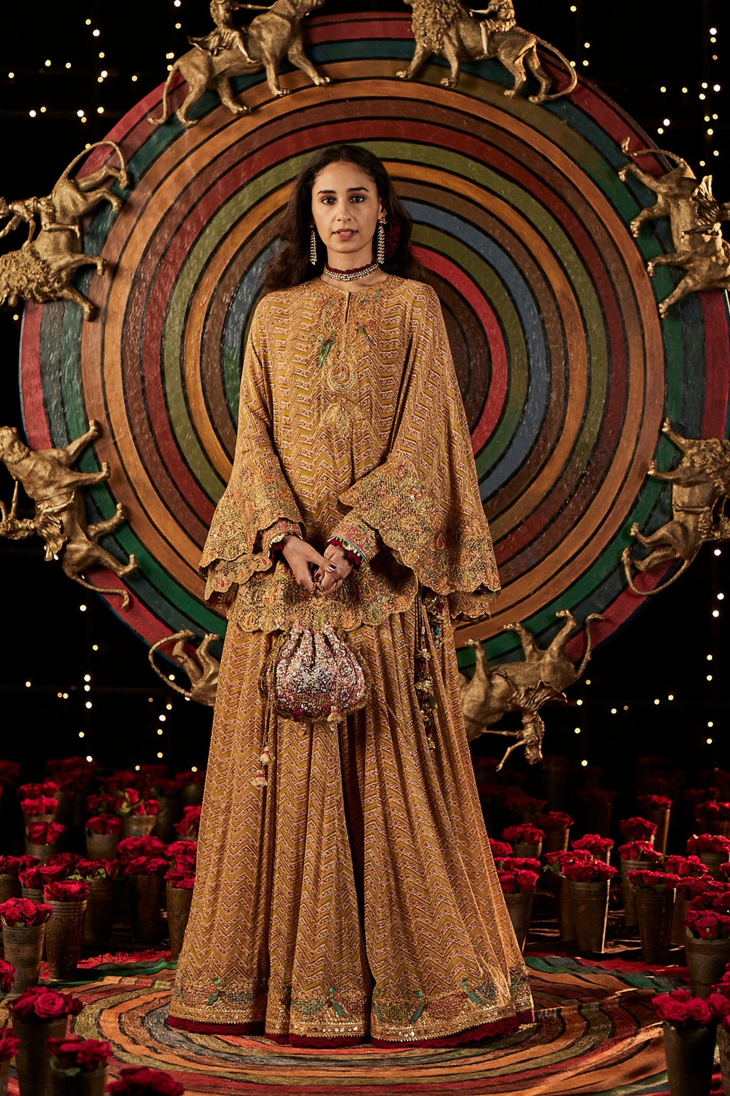 Mustard Capelet & Sharara