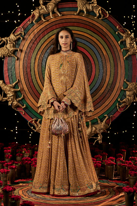 Mustard Capelet & Sharara