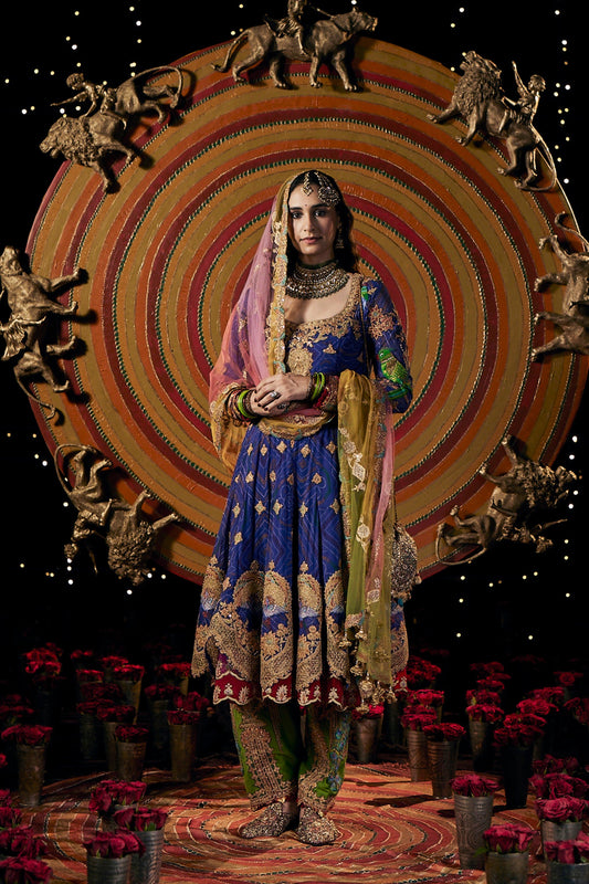 Royal Blue Double Layer Kalidar