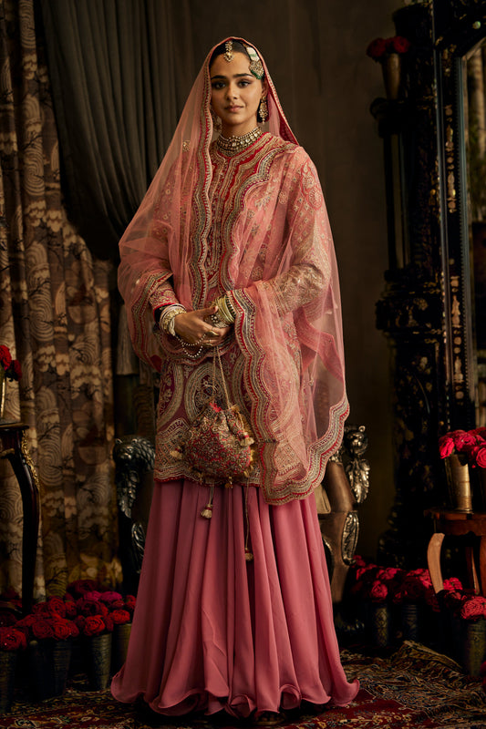 Earthy Pink Kurta and Gharara