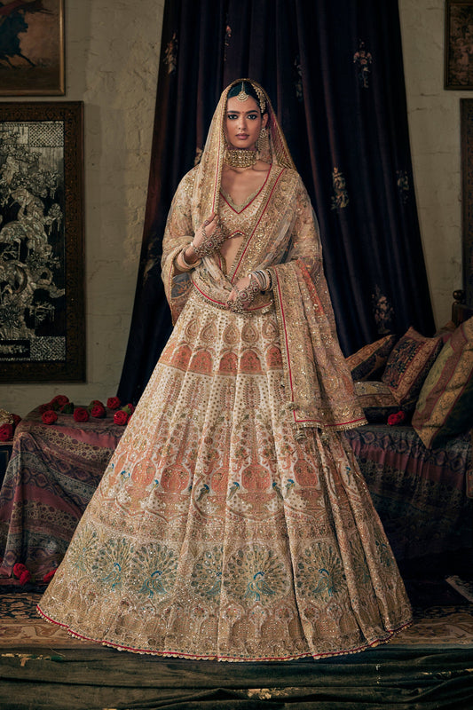 Pale Gilded Ivory Lehenga