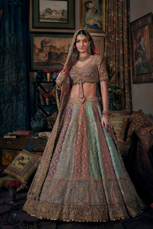 Ethereal Earthy Toned Multi-Hued Lehenga