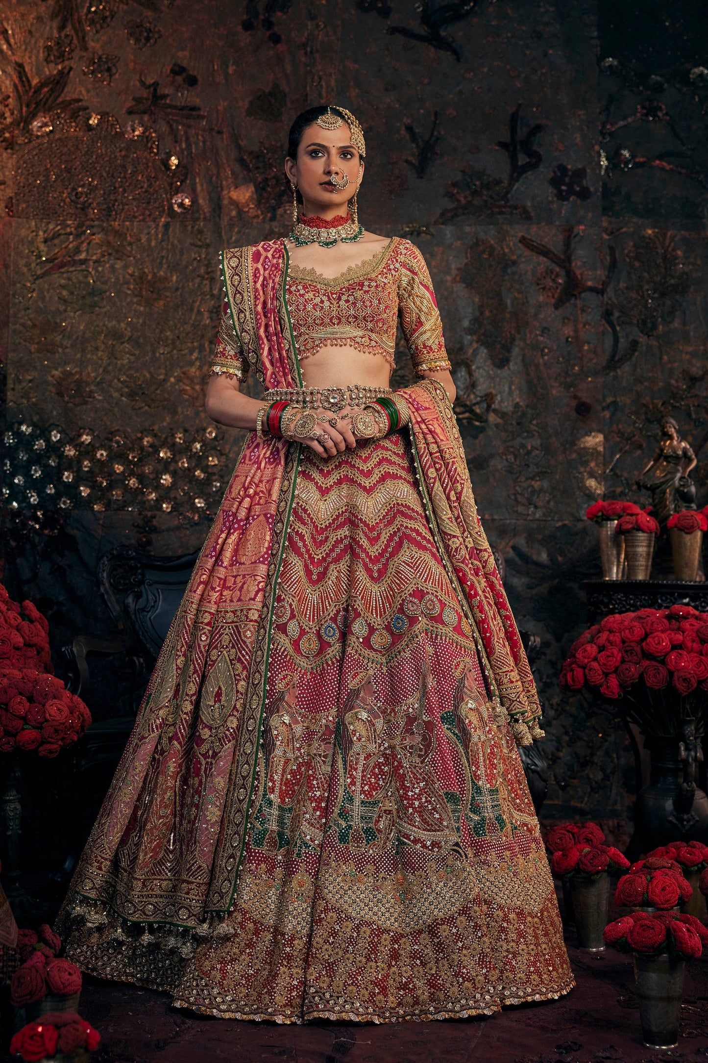 Deep Rose Lehenga