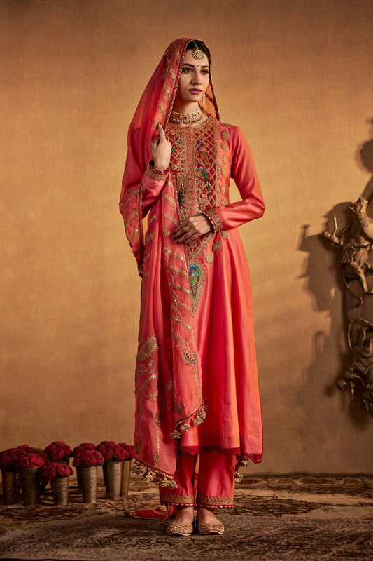 Peach Amber Kurta Set
