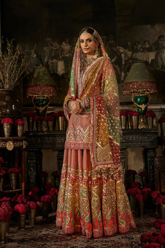 Earthy Pink Gota Sharara