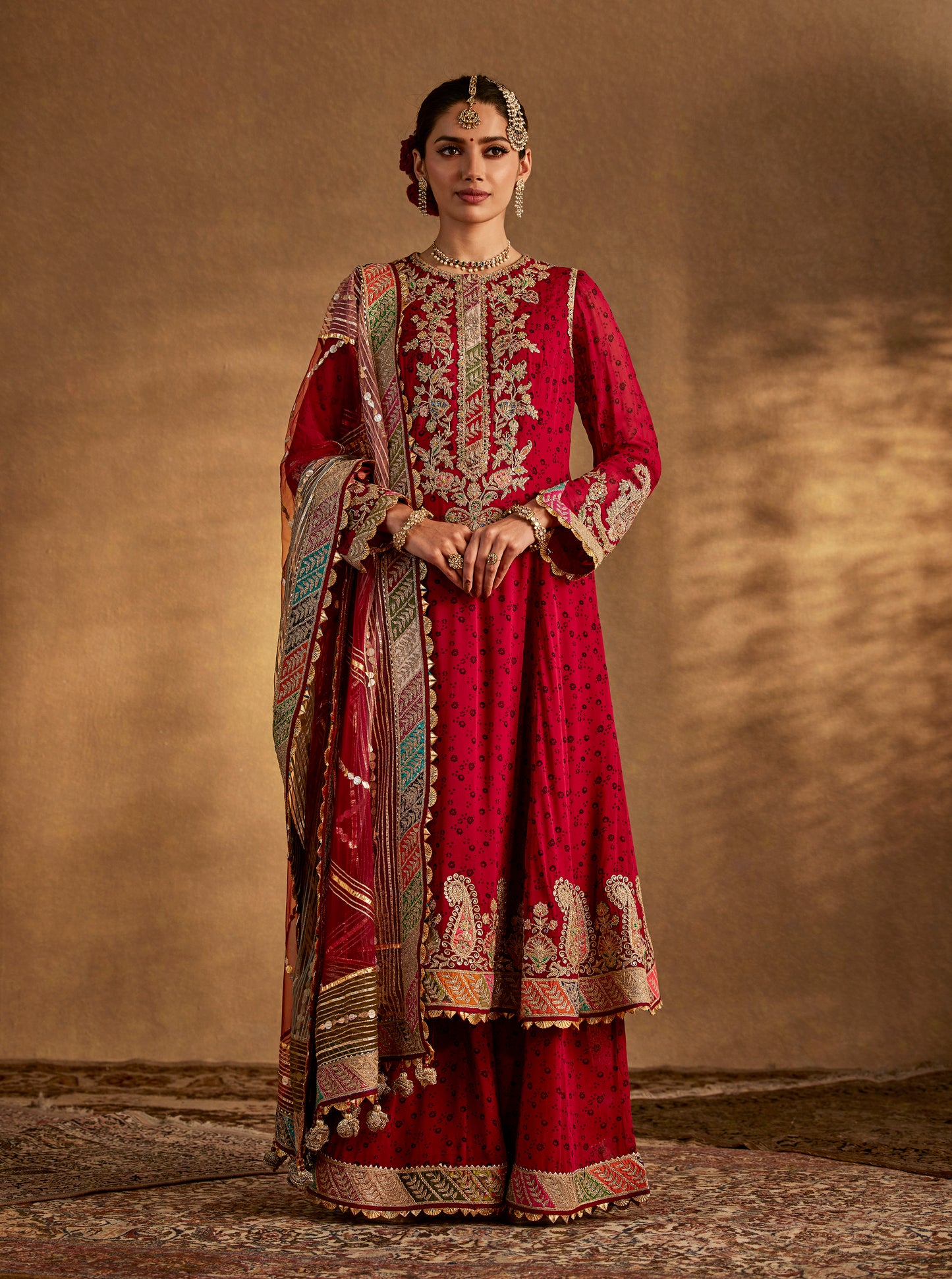 Earthy Maroon Kurta-Sharara Set