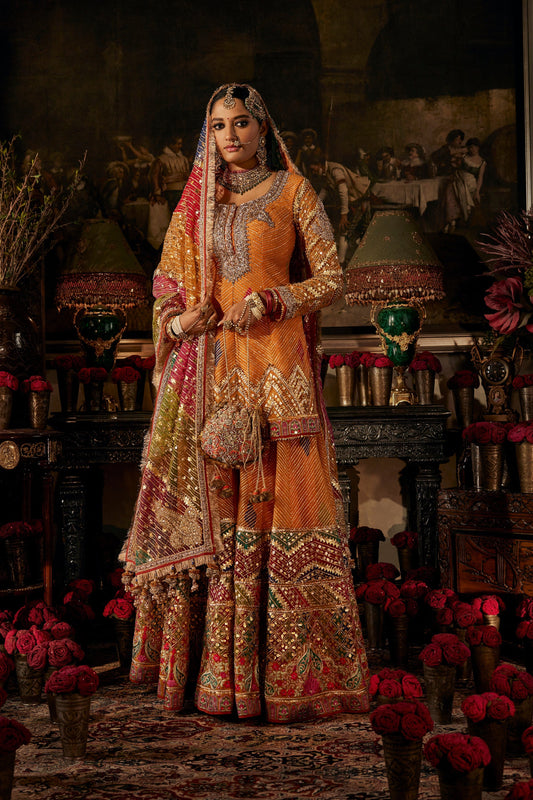 Mango Sorbet Hued Gota Sharara