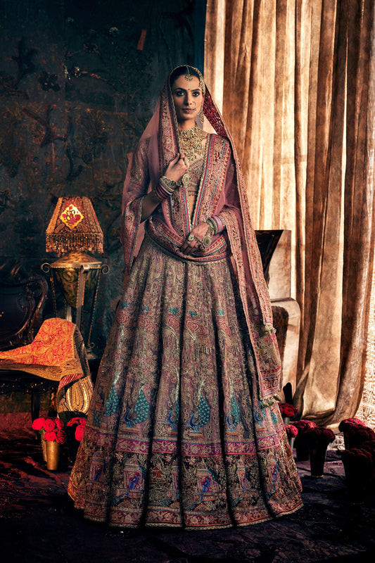 Blush Pink Embroidered Lehenga