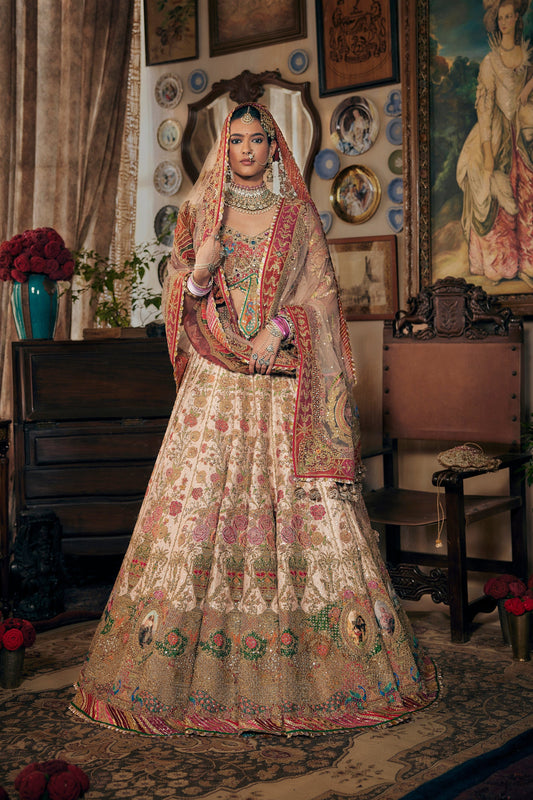 Pale Peach Hued Lehenga