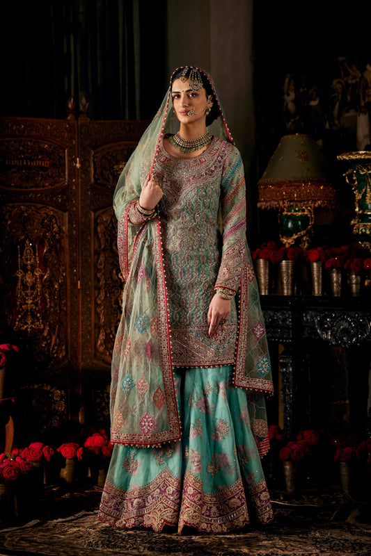 Aqua Blue Gharara