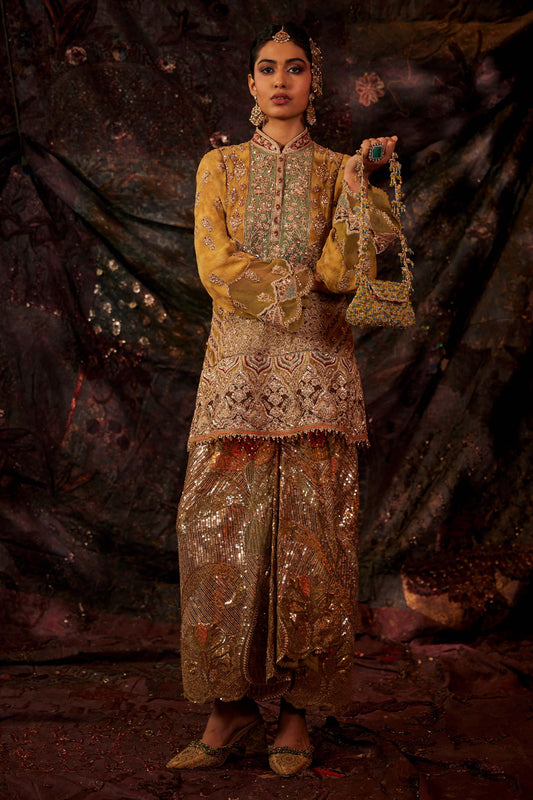 Mustard & Antique Lungi Set