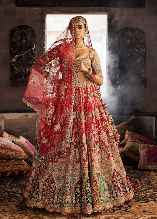 Deep Maroon Palampore Lehenga