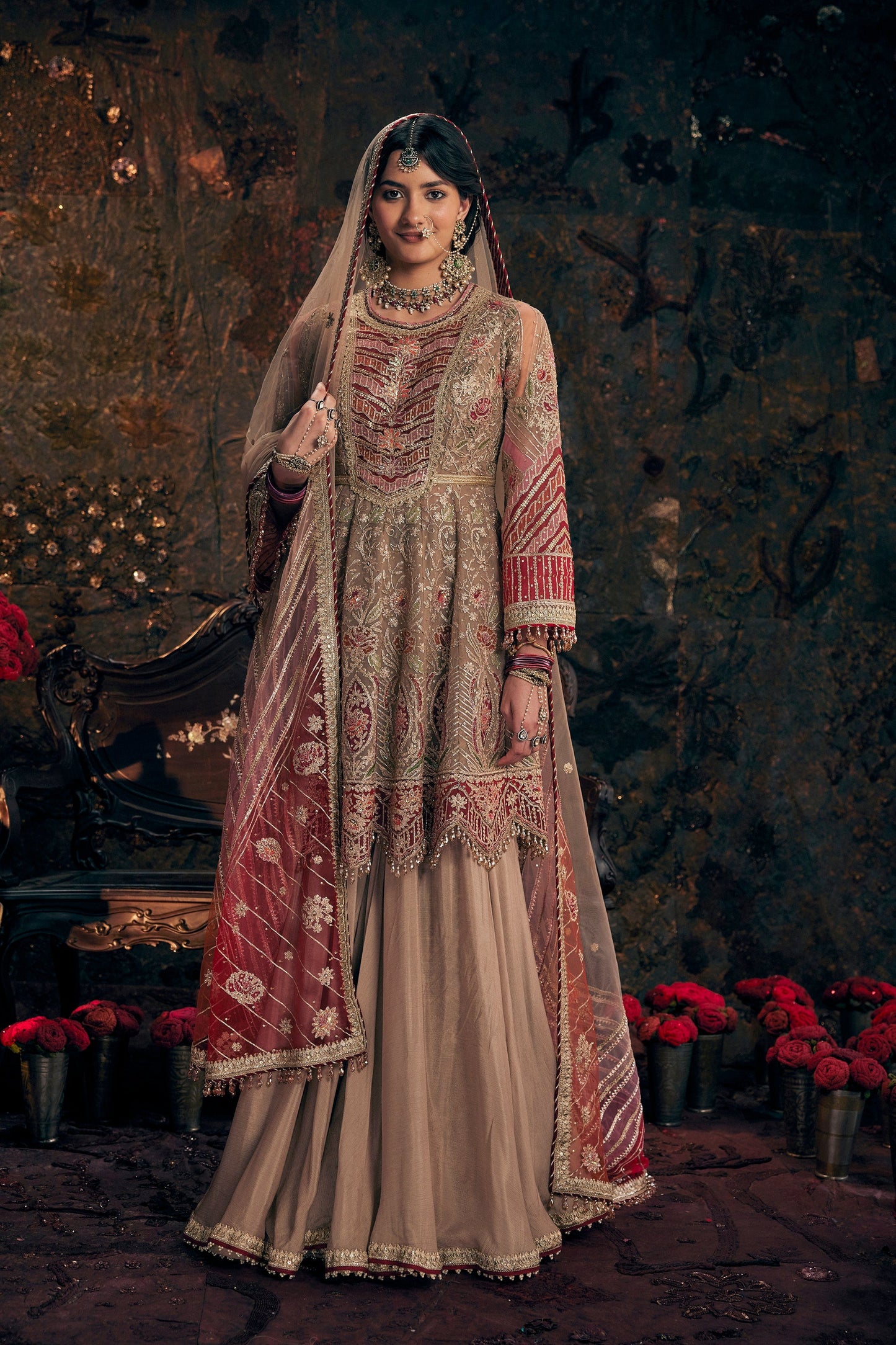 Earthy Taupe Sharara Set