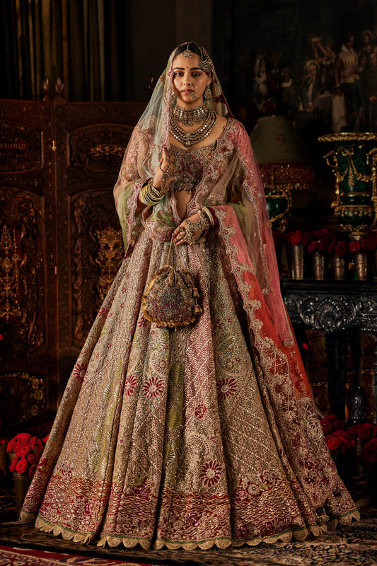 Multi Hued Tulle Lehenga