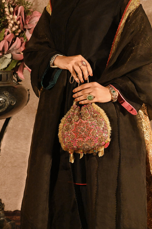 Deep Pink Naqsh Noor Potli