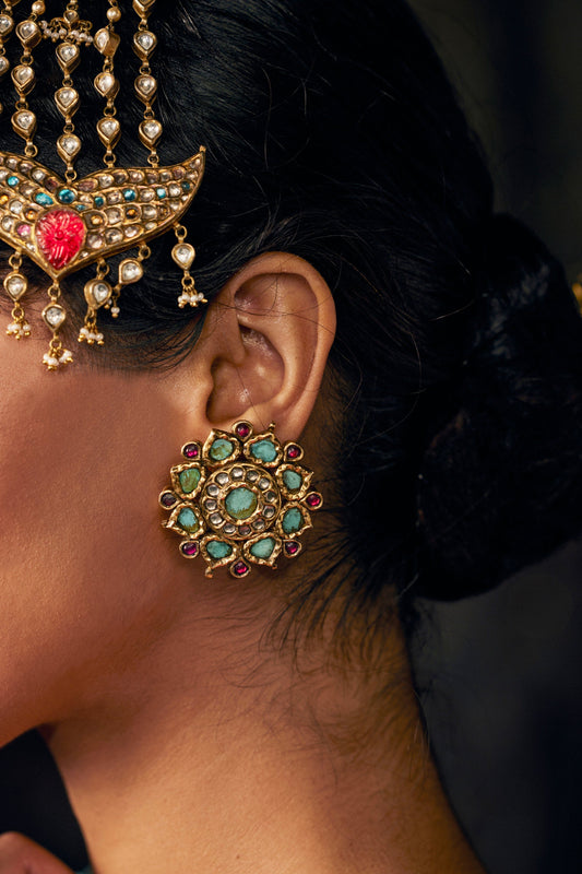 Pheroza Phool Studs