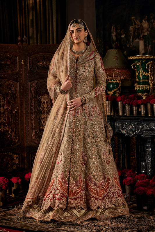 Red Kalidar Jacket With Skirt