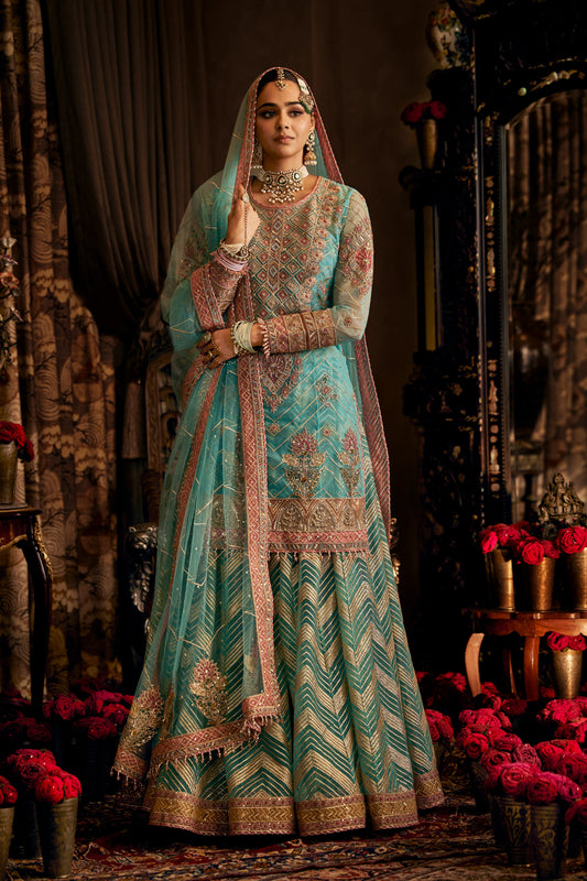 Turquoise Tulle Sharara