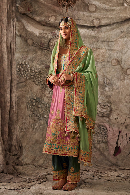 Earthy Pink Embroidered Kurta Set