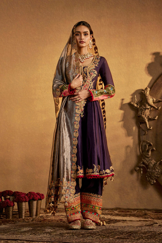 Deep Purple Kurta Set