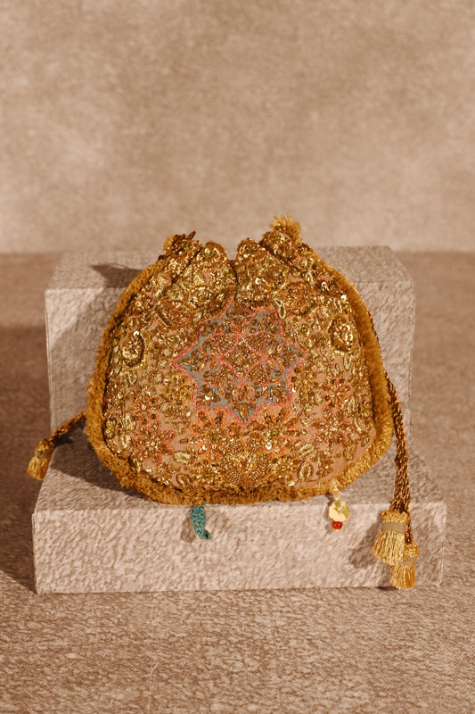 Earthy Mauve Naqsh Noor Potli
