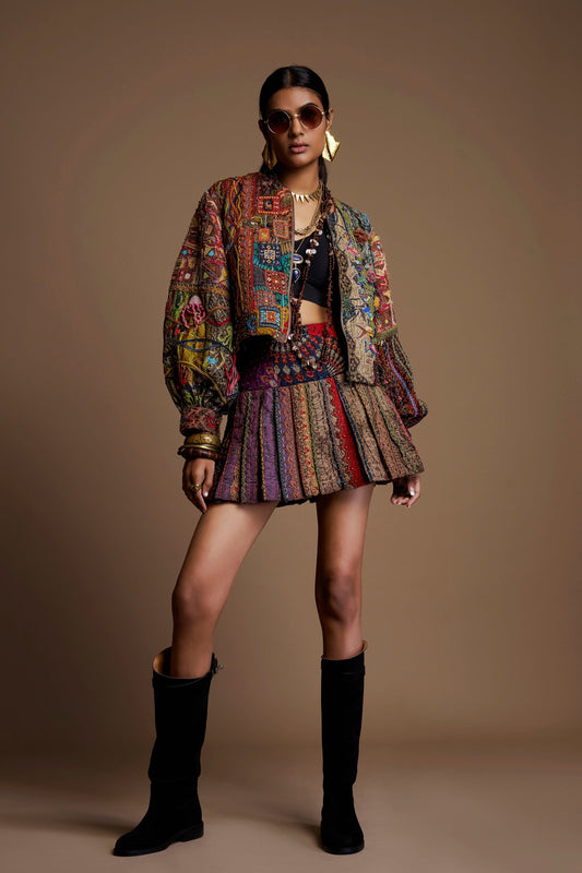 Cropped Bomber Jacket