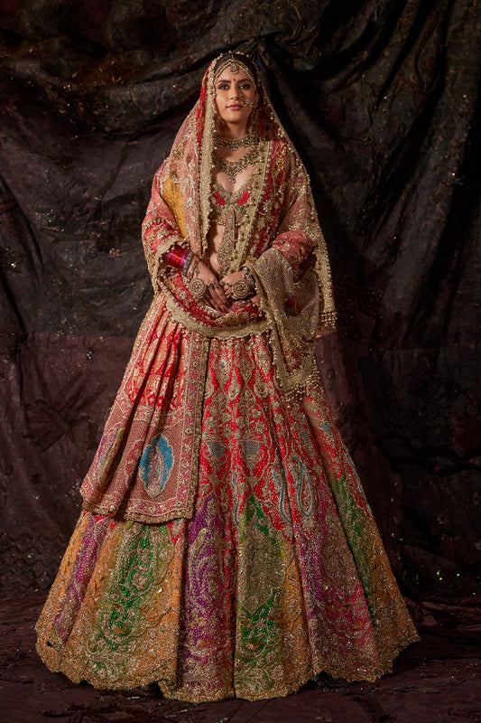 Lush Red Silk Lehenga