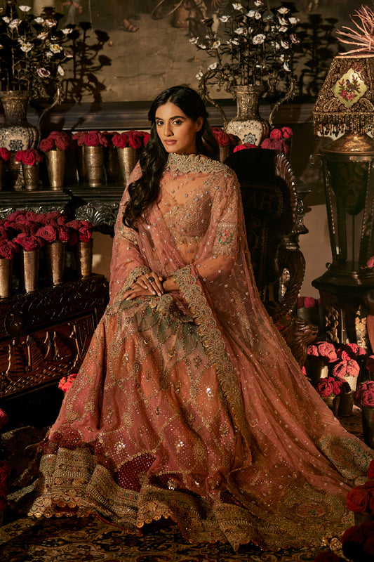 Earthy Pink Mint Lehenga