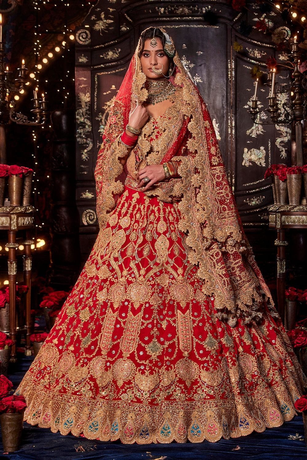 lehenga dress red Red Lehenga Set