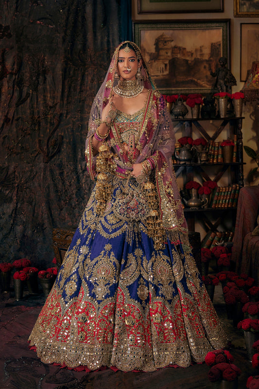 Deep Purple Embroidered Lehenga