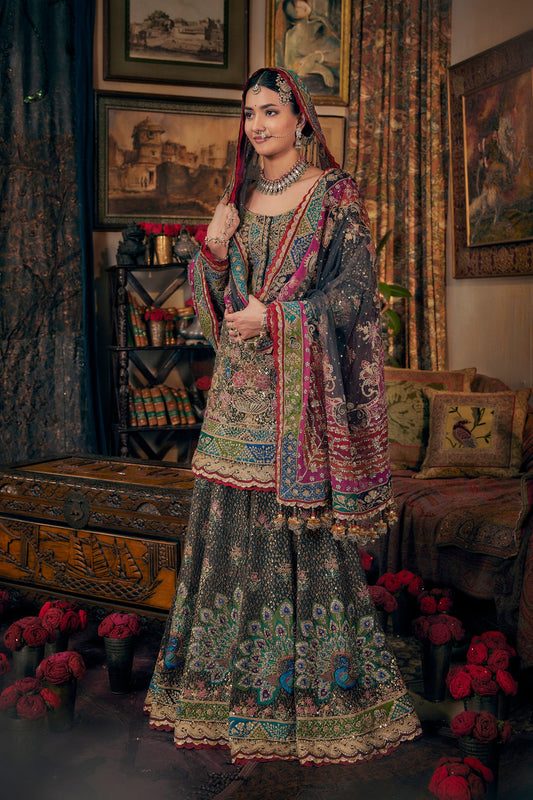 Charcoal Grey Kurti-Sharara Set