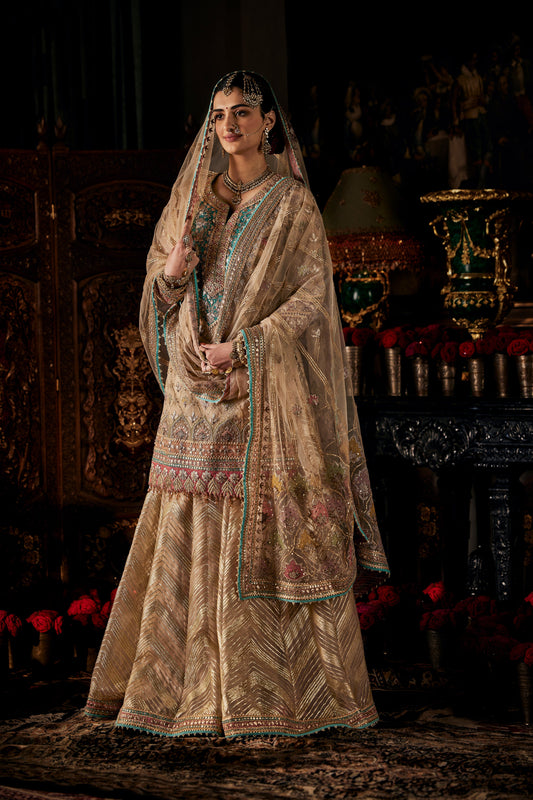 Ivory Kurta with Sharara
