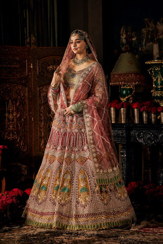 Rose Pink Tulle Lehenga