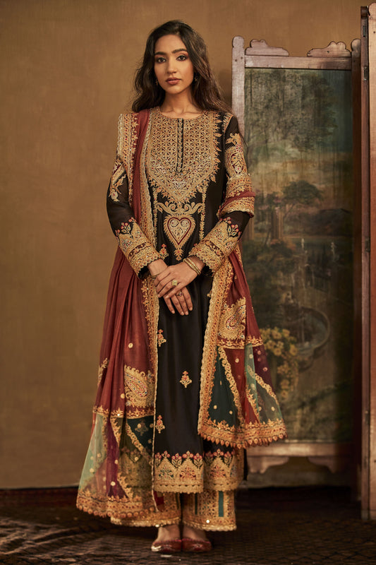 Black kurta and pants set