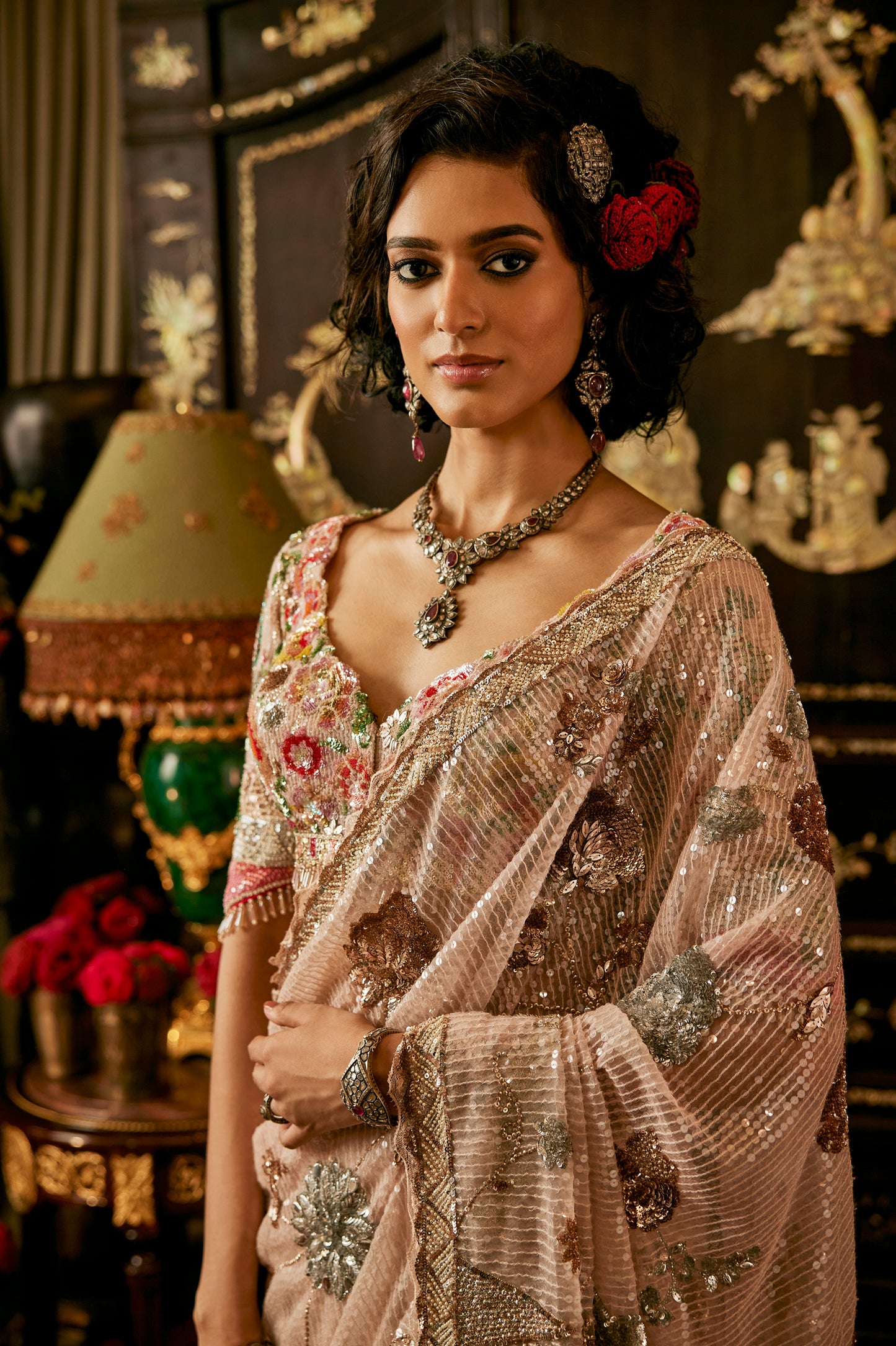 Ashes Of Rose Saree
