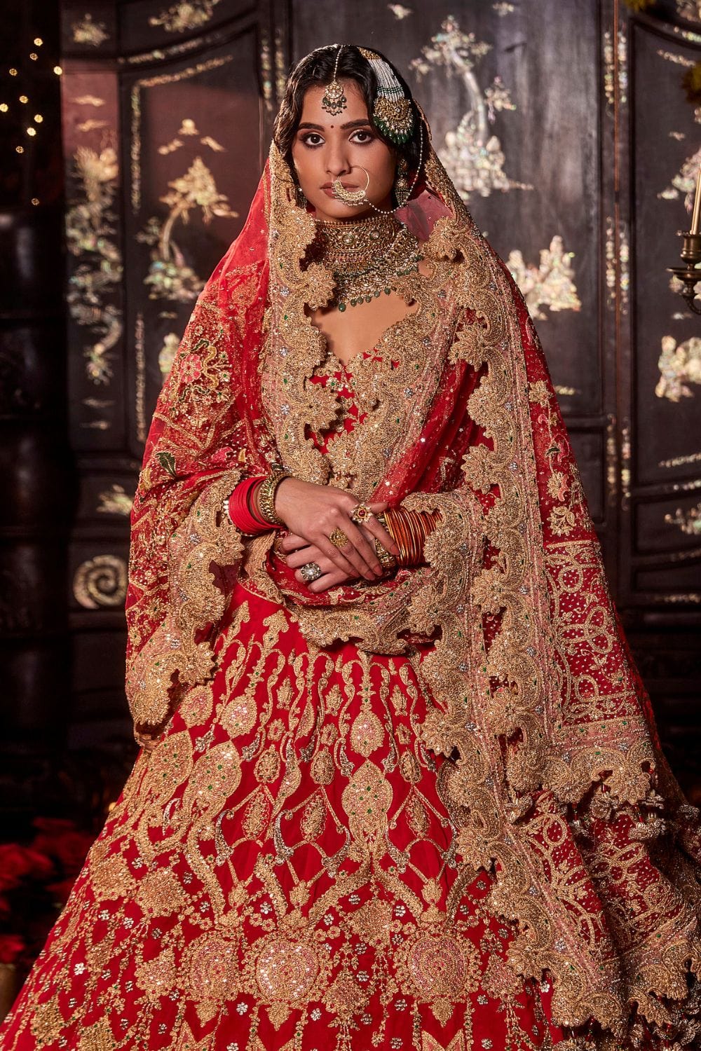 Deep Red Lehenga Set