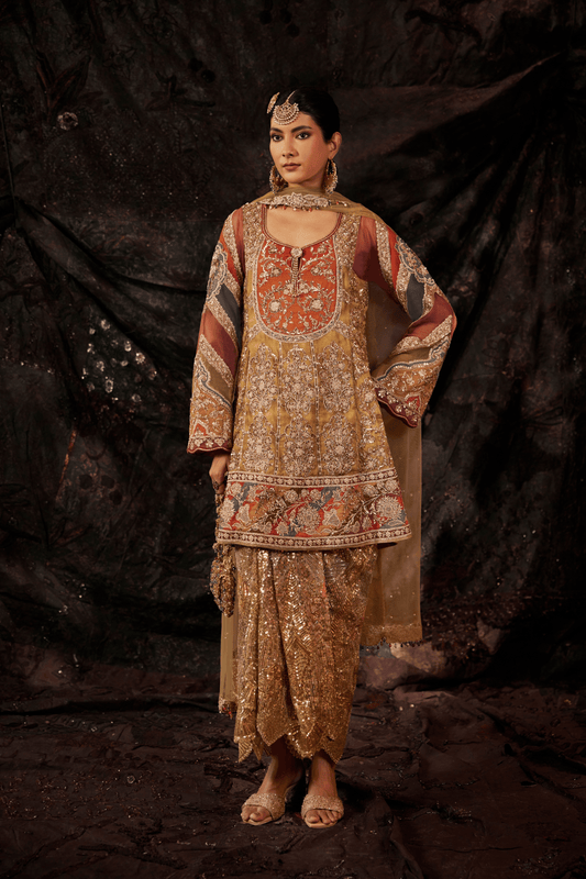 Mustard & Antique Lungi Set