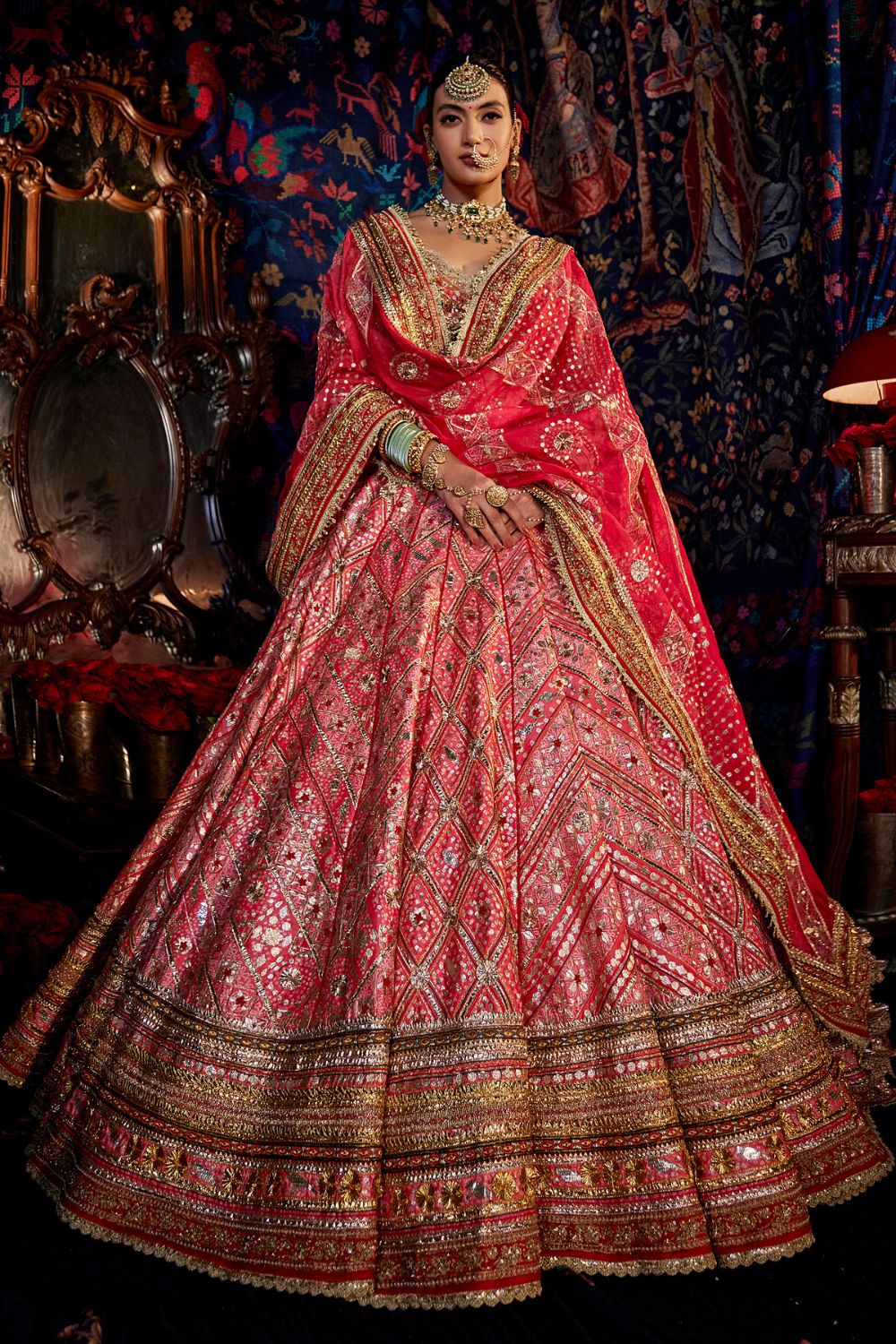 Rani Pink Sucha Gota Lehenga Set