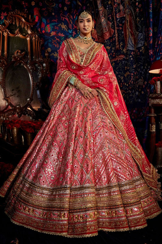 Rani Pink Sucha Gota Lehenga Set