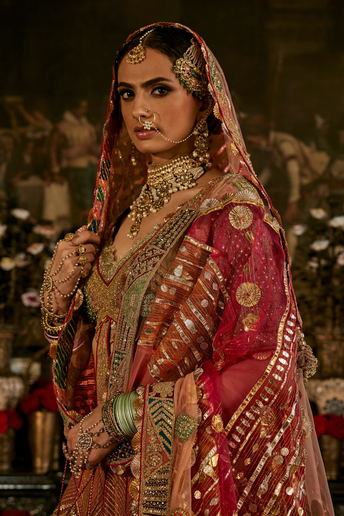Ruby Red Gota Lehenga