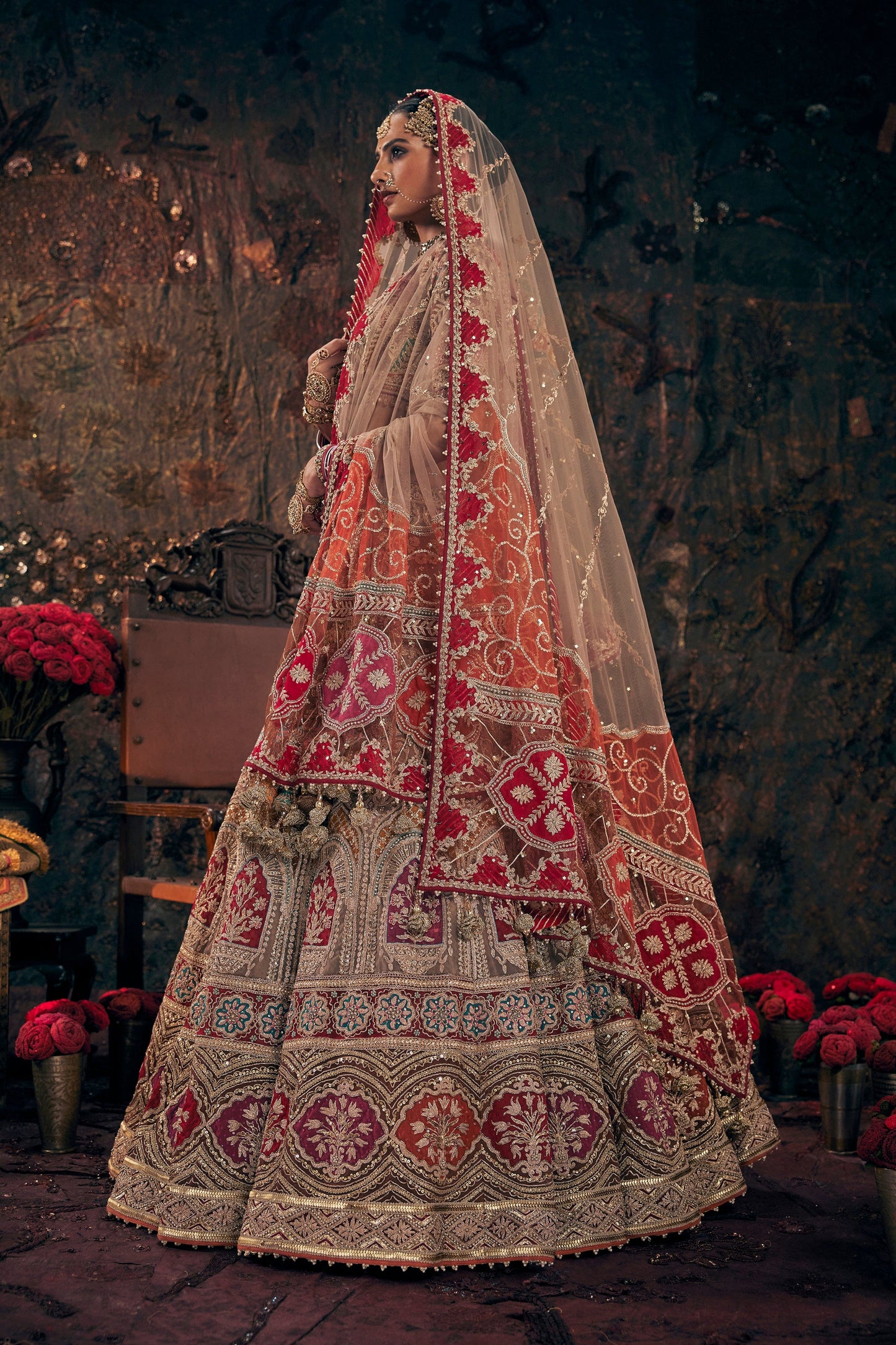 A Rose Beige Lehenga