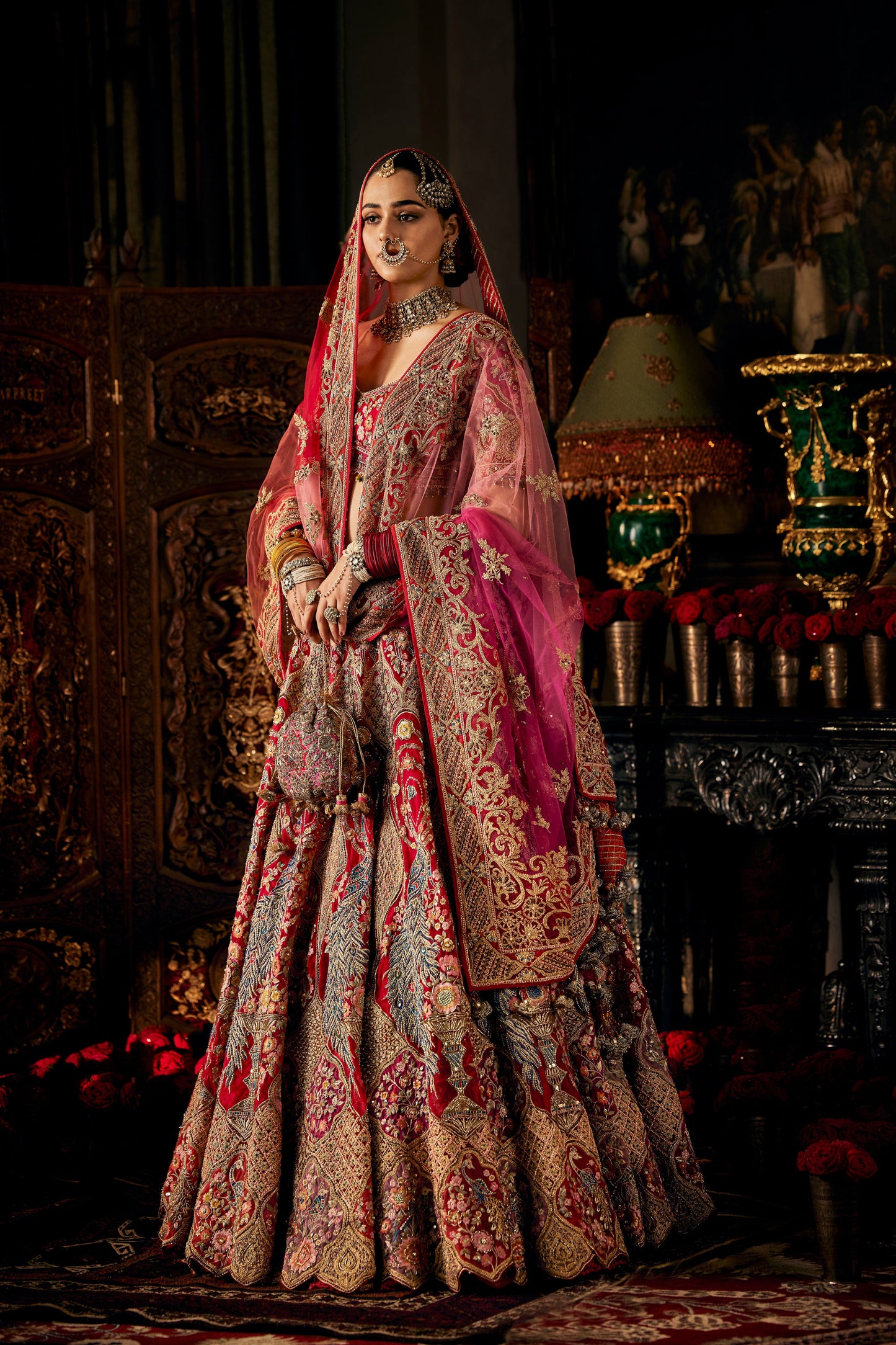 Ruby Red Lehenga