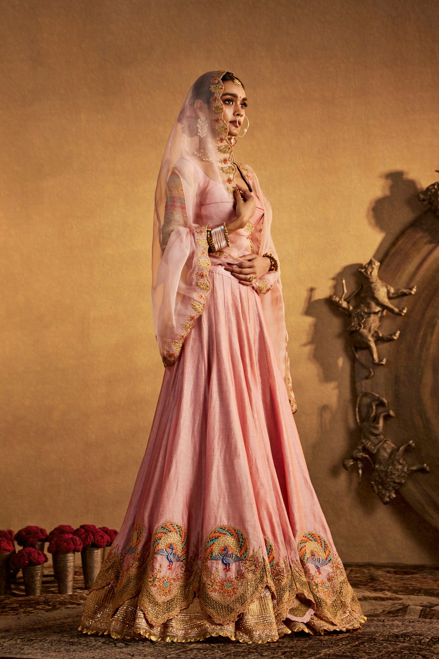 Soft Pink Silk Lehenga