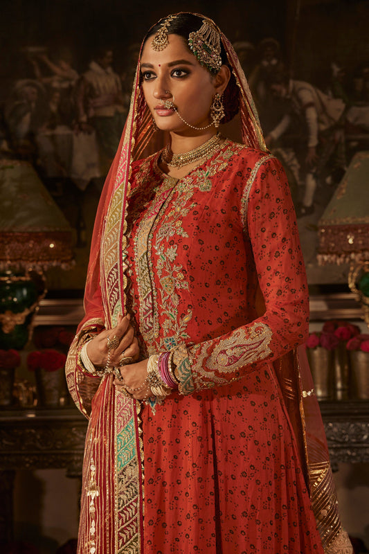 Red Russet Tulle Kalidar