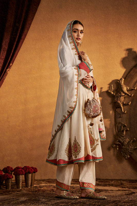 Ivory Kalidar Salwar Set