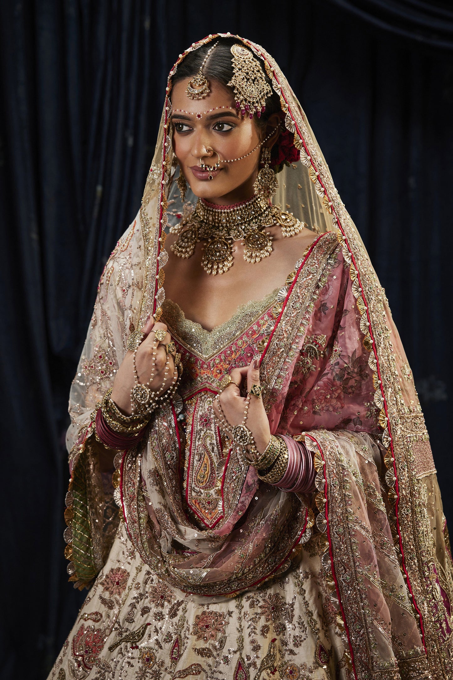 Ivory Silk Lehenga