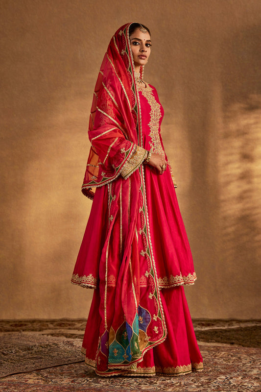 Rani Pink Chevrons Sharara Set